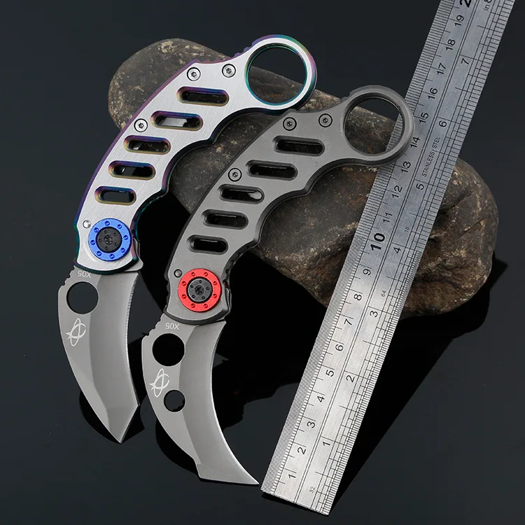 Mengoing Karambit Folding Blade Knife 5Cr13 Steel 59HRC High Hardness Self-Defense Durable EDC Claw Knives
Mengoing Karambit Folding Blade Knife 5Cr13 Steel 59HRC High Hardness Self-Defense Durable EDC Claw Knives