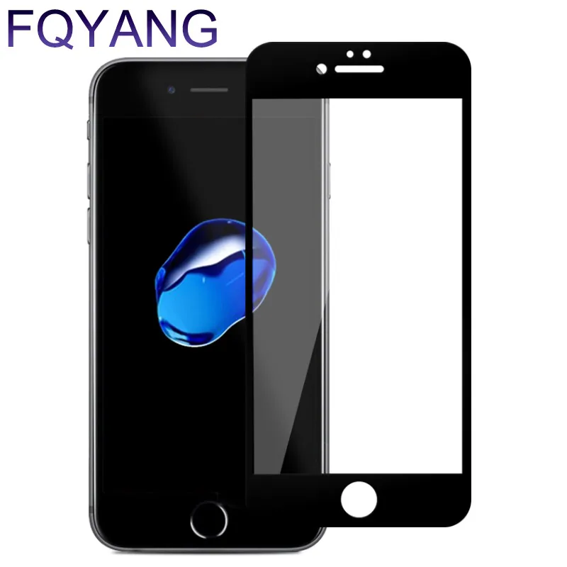 FQYANG полное покрытие из закаленного стекла протектор экрана для IPHONE 8 PLUS 6 S 7 XR XS MAX X