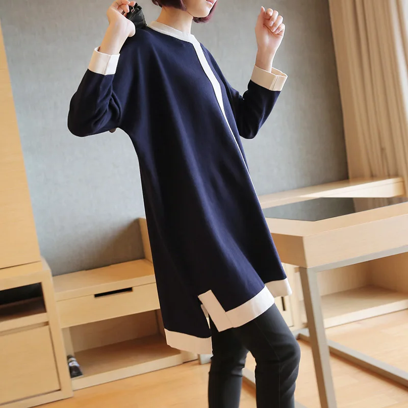 Loose pullover sweater 2018 long solid color bottoming sweater autumn new large size women's clothing
Loose pullover sweater 2018 long solid color bottoming sweater autumn new large size women's clothing