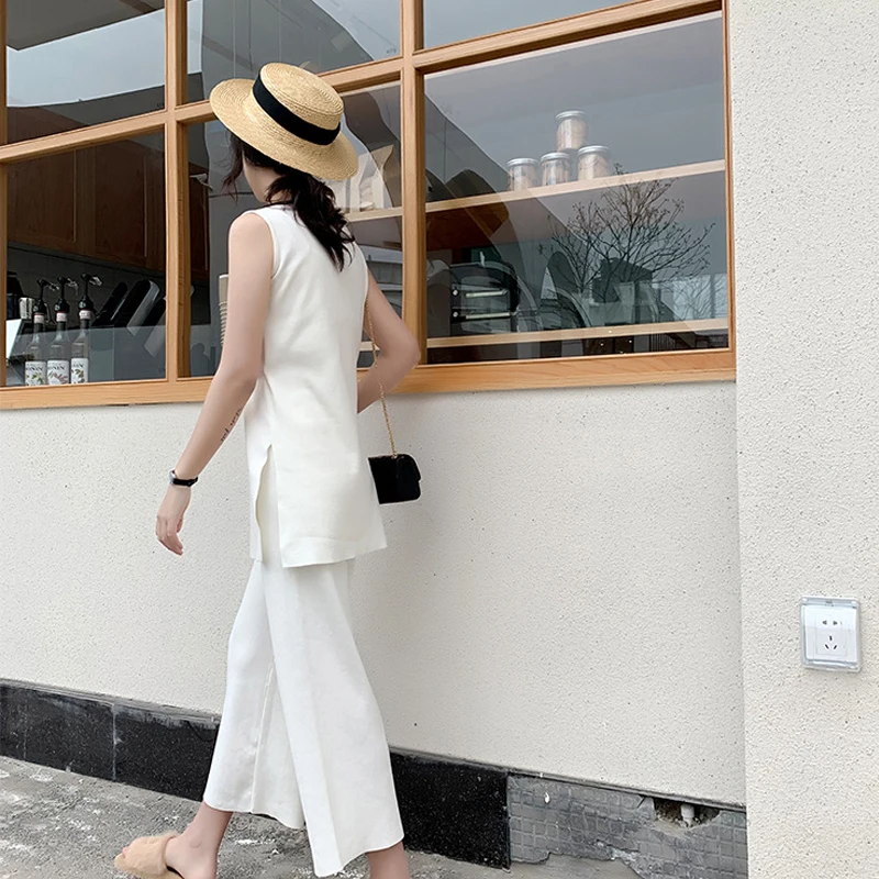 New arrival women temperament work style 2 pieces set sleeveless long shirt comfortable pant fashion high quality women set
New arrival women temperament work style 2 pieces set sleeveless long shirt comfortable pant fashion high quality women set
