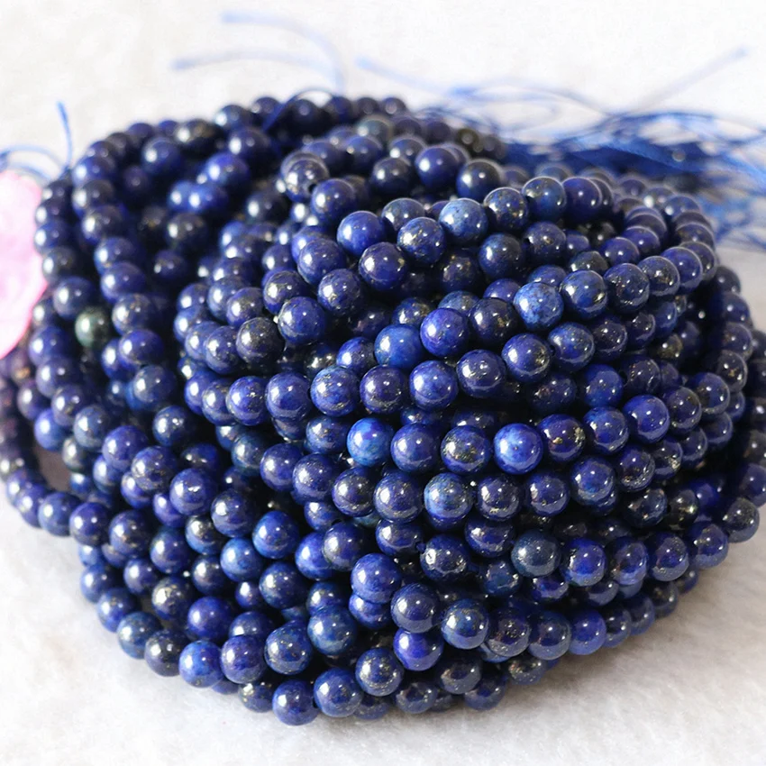 

Natural Lapis lazuli stone 4mm 6mm 8mm 10mm 12mm 14mm beautiful diy jewelry making round loose beads 15inch B597