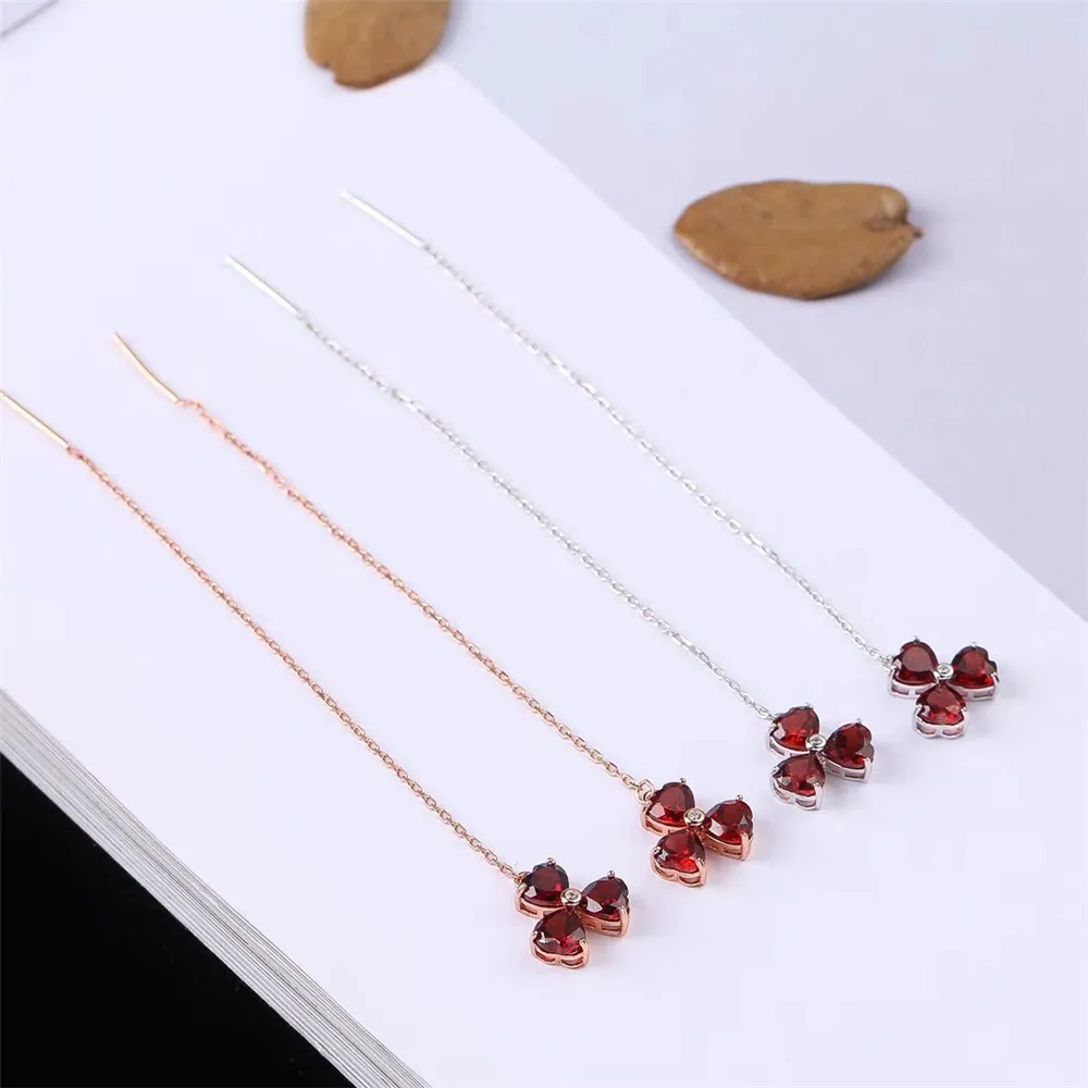 fashionable white rose gold color 925 sterling silver natural red garnet gemstone jewelry earrings wire for women
fashionable white rose gold color 925 sterling silver natural red garnet gemstone jewelry earrings wire for women