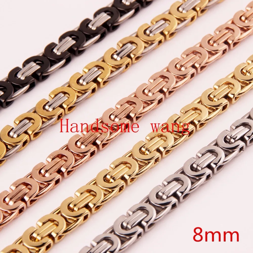 Perfect 7-40inch 316L Stainless Steel Multiple Colour Choose 8mm Byzantine Box Necklace/Bracelet Chain Elegant Men Women Jewelry
Perfect 7-40inch 316L Stainless Steel Multiple Colour Choose 8mm Byzantine Box Necklace/Bracelet Chain Elegant Men Women Jewelry