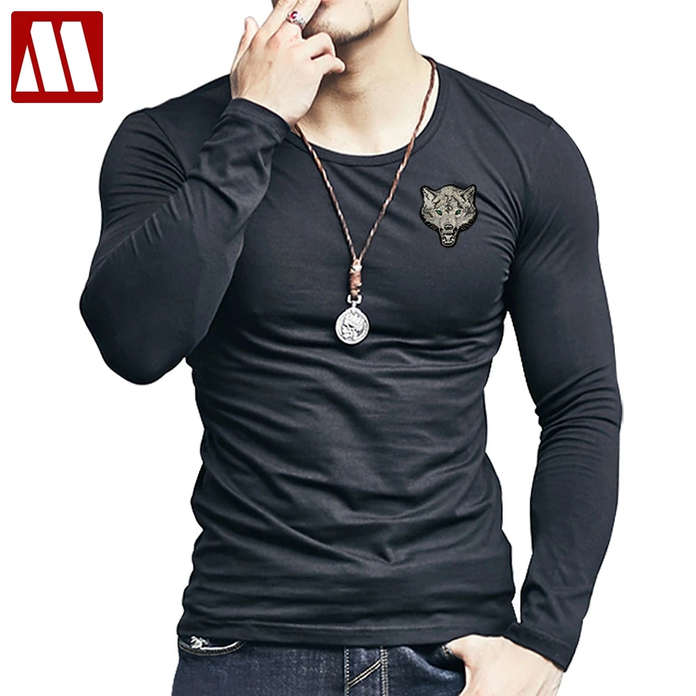 2022 Brand Men's Wolf Embroidery Tshirt Cotton Long Sleeve T Shirt Spring Autumn Casual Men's O Neck Slim T-shirts Size S-5XL
2022 Brand Men's Wolf Embroidery Tshirt Cotton Long Sleeve T Shirt Spring Autumn Casual Men's O Neck Slim T-shirts Size S-5XL