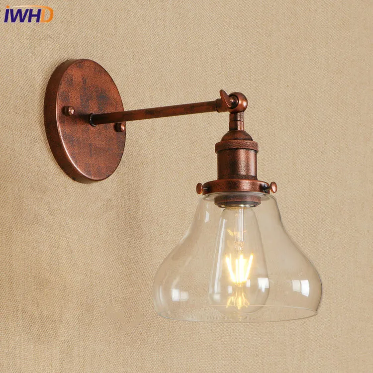 IWHD Retro Edison LED Wall Lamp Glass Adjsutable Fixtures Home Lighting RH Wandlamp Vintage Wall Light Applique Murale Luminaire
IWHD Retro Edison LED Wall Lamp Glass Adjsutable Fixtures Home Lighting RH Wandlamp Vintage Wall Light Applique Murale Luminaire