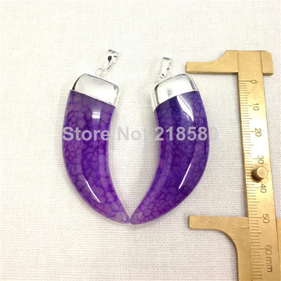 H-SP40 Large Purple Dragon Agat Horn Pendant Hot Tusk Pendant Charm with 24k Gold or Silver Cap
H-SP40 Large Purple Dragon Agat Horn Pendant Hot Tusk Pendant Charm with 24k Gold or Silver Cap