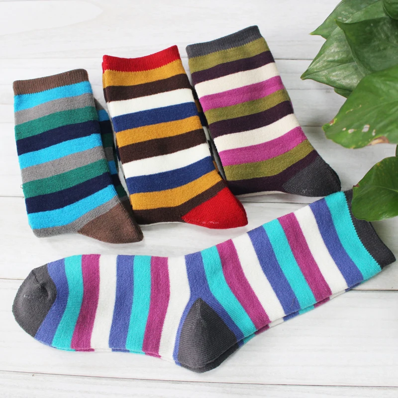 YSMILE Y 4 pairs/Lot New Women Thick Colorful Striped Socks Winter Warm Floor Socks Fashion Daily All Match Socks For Female
YSMILE Y 4 pairs/Lot New Women Thick Colorful Striped Socks Winter Warm Floor Socks Fashion Daily All Match Socks For Female