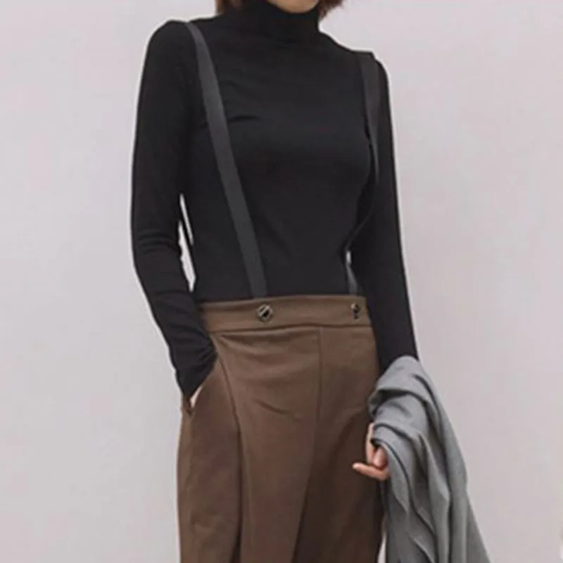 New Fashion Women's Tops turtleneck Solid long-sleeved t-shirt winter woman clothing White Black T-shirt Bottoming shirt
New Fashion Women's Tops turtleneck Solid long-sleeved t-shirt winter woman clothing White Black T-shirt Bottoming shirt