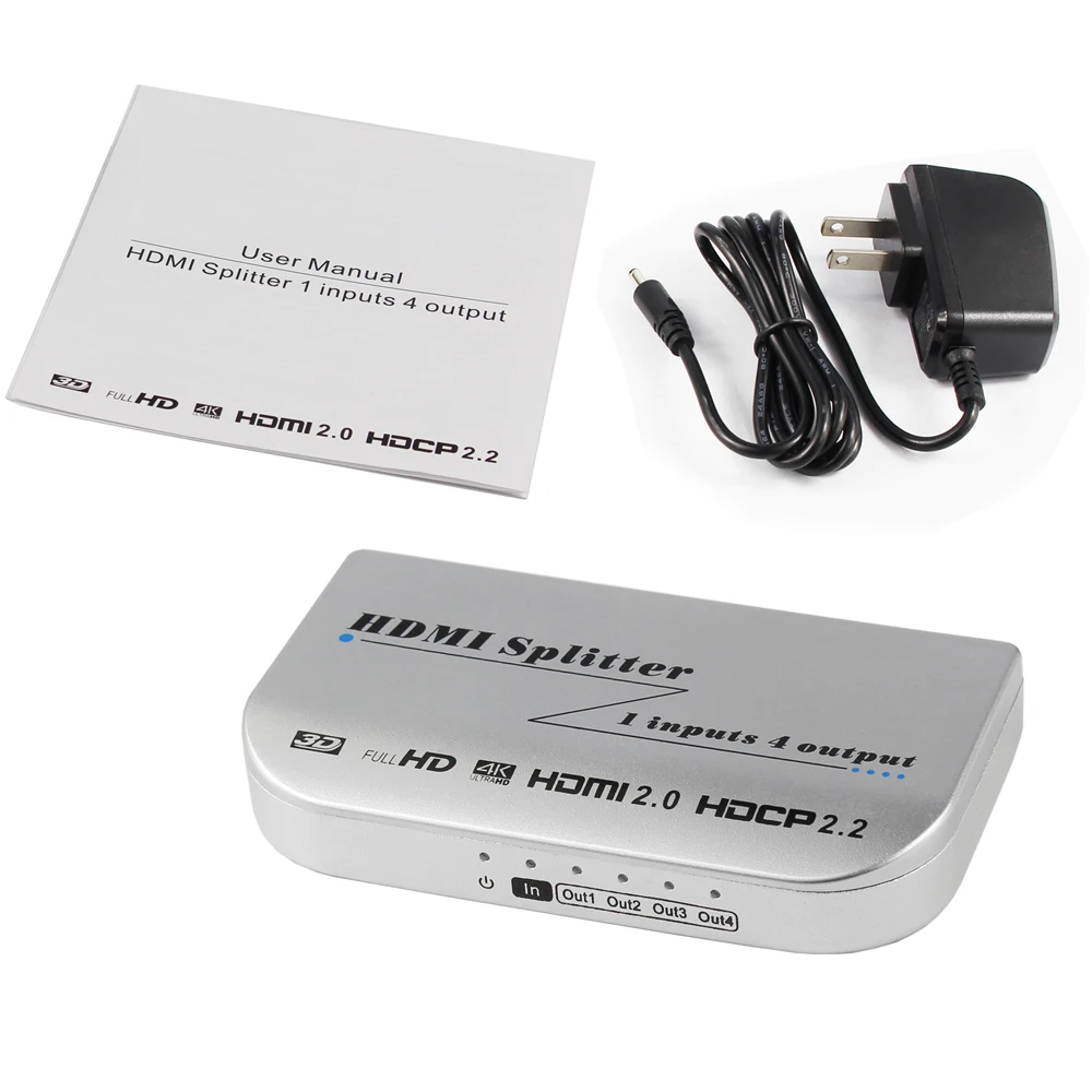 Разветвитель HDMI 1x4 разветвитель 2 0 с поддержкой HDCP 4K для Apple TV PS4 | Электроника