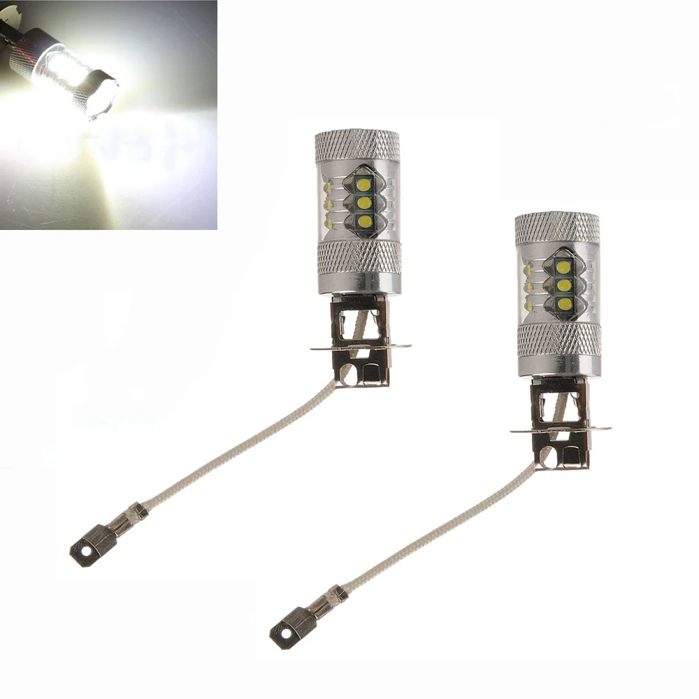 2 pcs H3 80W LED Car Lights DC 12V Super Bright White Light Bulb Auto Fog Lamp Tail Turn DRL Brake Lamps
2 pcs H3 80W LED Car Lights DC 12V Super Bright White Light Bulb Auto Fog Lamp Tail Turn DRL Brake Lamps