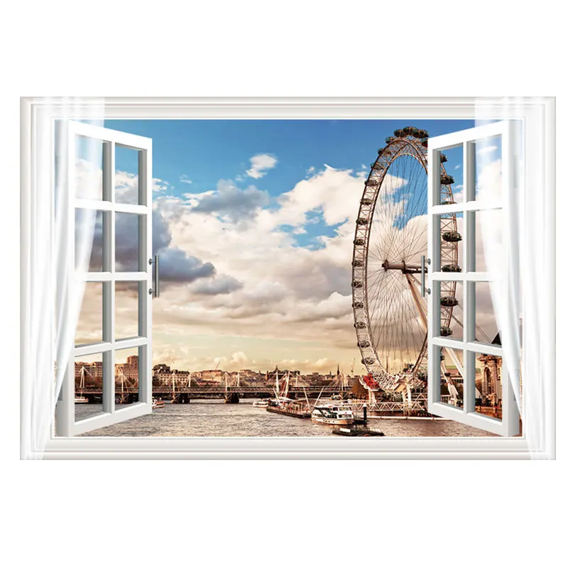 56*83cm Scenery 3D False Window Wall Sticker Modern Home Decoration Wallpaper Creative Adhesive Poster
56*83cm Scenery 3D False Window Wall Sticker Modern Home Decoration Wallpaper Creative Adhesive Poster