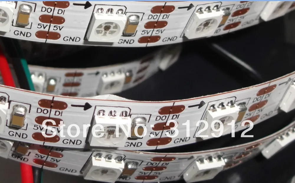 4m DC5V INK1003 led pixel strip,IP33,60pcs 1002led(5050 RGB with INK1003 IC)/M with 60pixels;white PCB;non-waterproof
4m DC5V INK1003 led pixel strip,IP33,60pcs 1002led(5050 RGB with INK1003 IC)/M with 60pixels;white PCB;non-waterproof