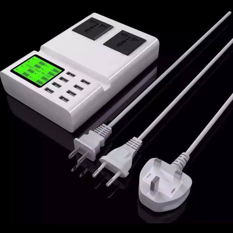 Зарядное устройство USB с функцией быстрой зарядки, адаптер для путешествий, Светодиодная лента с дисплеем и 8 портами USB для ЕС, США, Великобр...
Зарядное устройство USB с функцией быстрой зарядки, адаптер для путешествий, Светодиодная лента с дисплеем и 8 портами USB для ЕС, США, Великобр...