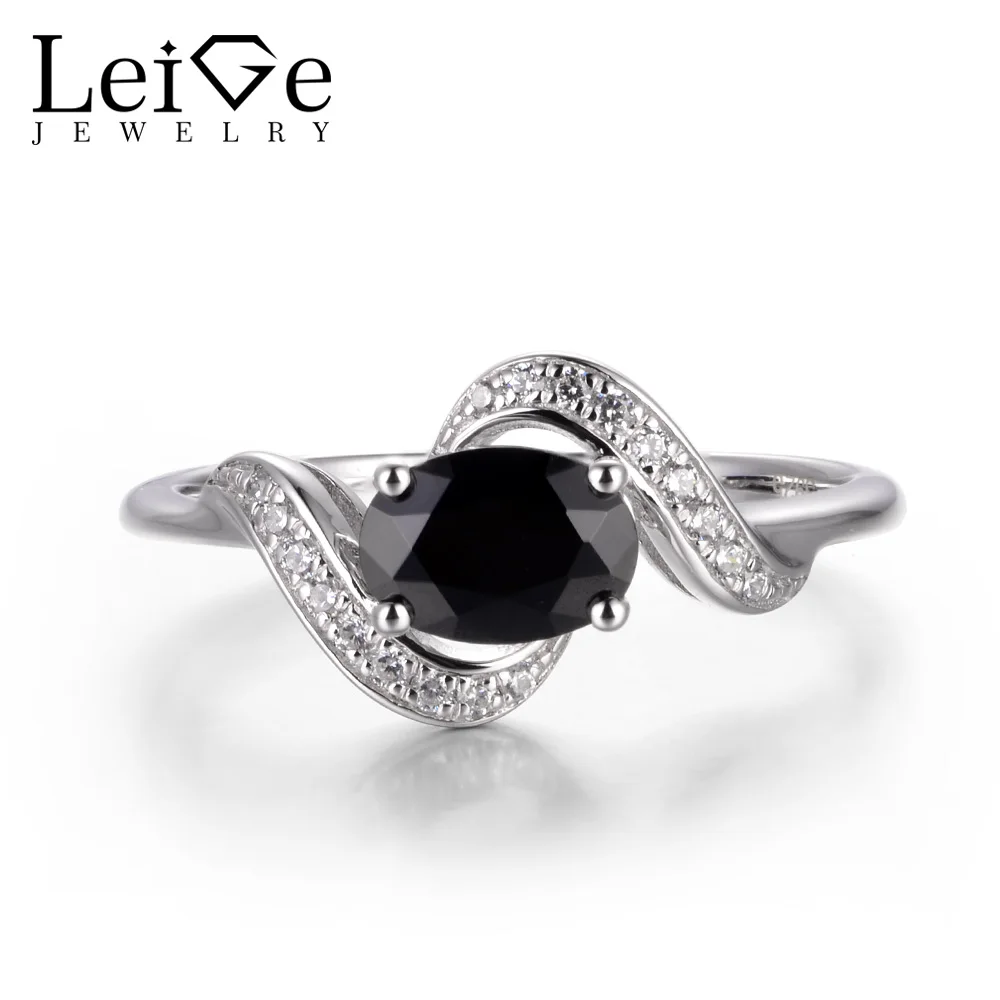 LeiGe Jewelry Unique Promise Rings Natural Black Spinel Rings Oval Cut Black Gemstone Rings 925 Sterling Silver Vintage Rings
LeiGe Jewelry Unique Promise Rings Natural Black Spinel Rings Oval Cut Black Gemstone Rings 925 Sterling Silver Vintage Rings