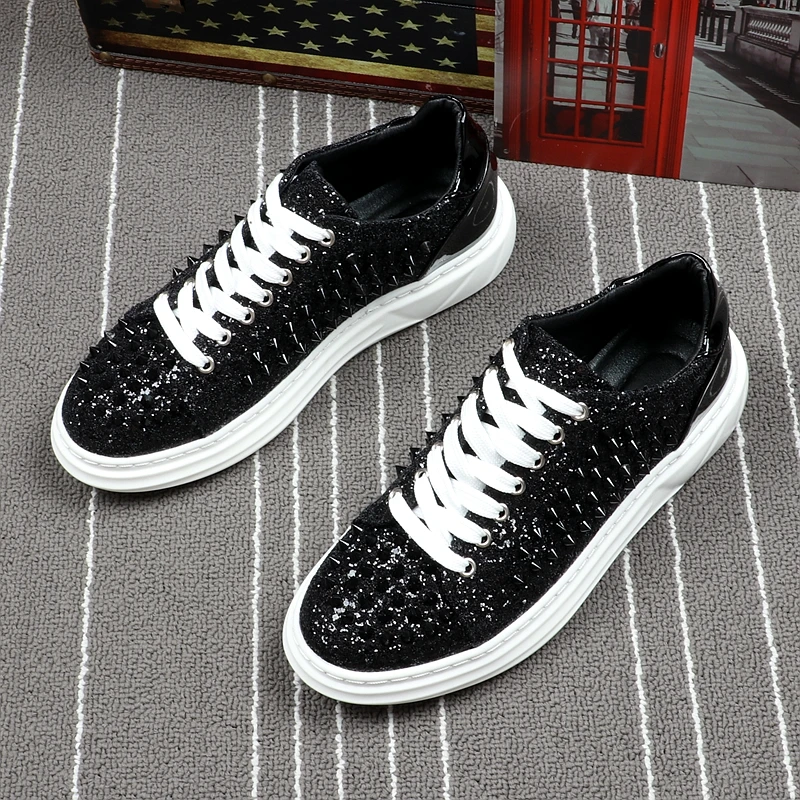 England style men casual prom night club wear genuine leather rivets shoes stage punk platform lace up shoe punk sneakers zapato
England style men casual prom night club wear genuine leather rivets shoes stage punk platform lace up shoe punk sneakers zapato