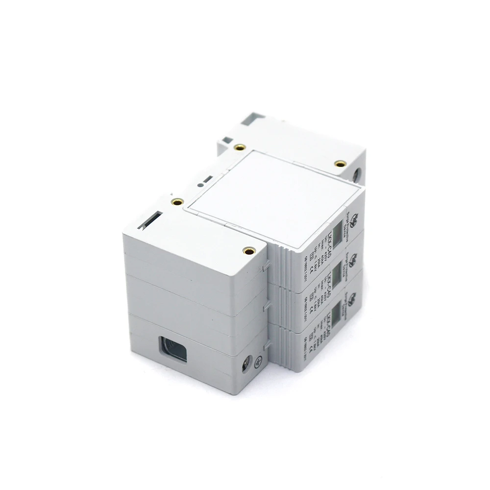 Hot sale C40 3P 20KA~40KA ~420V AC SPD House Surge Protector Protective Low voltage Arrester Device 2P+N Lightning protection|house surge