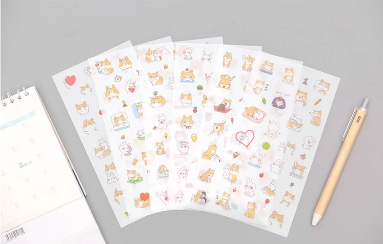 6pcs Cute dog rabbit sticker pvc diy decoration sticker for album scrapbooking stationery sticker gift for kids
6pcs Cute dog rabbit sticker pvc diy decoration sticker for album scrapbooking stationery sticker gift for kids