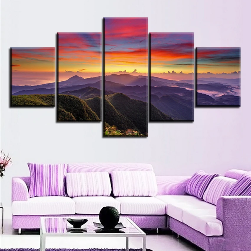 5 pc Set sunset-mountains-clouds-landscapes NO FRAME Oil Painting Canvas Prints Wall Art Pictures For Living Room Decorations
5 pc Set sunset-mountains-clouds-landscapes NO FRAME Oil Painting Canvas Prints Wall Art Pictures For Living Room Decorations