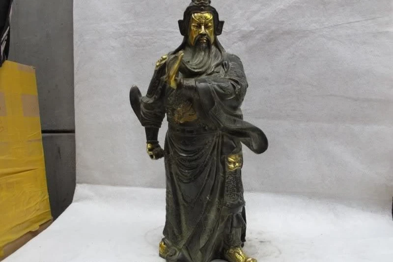 19Folk Classic Bronze Copper Gilt famous Dragon Guan Gong Guan Yu warrior Statue
19Folk Classic Bronze Copper Gilt famous Dragon Guan Gong Guan Yu warrior Statue