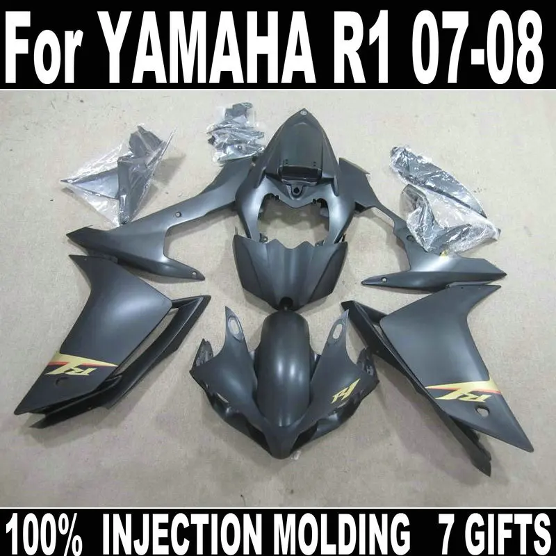 Aftermarket body parts fairings for Yamaha injection YZF R1 07 08 matte black motorcycle fairings set YZFR1 2007 2008 BD22
Aftermarket body parts fairings for Yamaha injection YZF R1 07 08 matte black motorcycle fairings set YZFR1 2007 2008 BD22