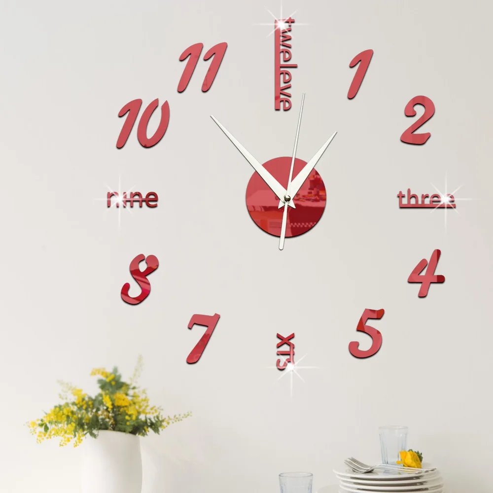 Hot sale home decoration 3d mirror clocks fashion personality diy Circular living room big wall clock watch free shipping
Hot sale home decoration 3d mirror clocks fashion personality diy Circular living room big wall clock watch free shipping