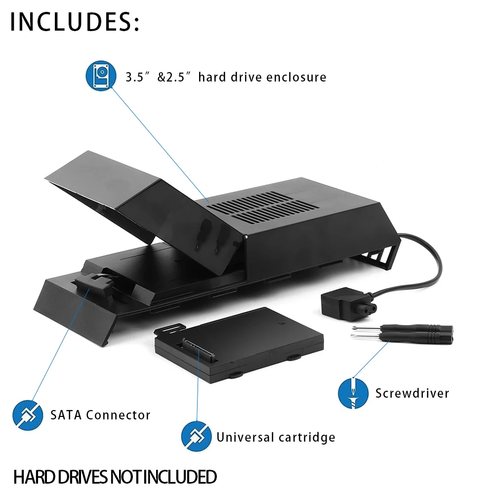 3.5 inch HDD Data Bank For Sony PlayStation 4 PS4 Console for Nyko For PS4 Extender Hard Drive HD Enclosure Upgrade Dock
3.5 inch HDD Data Bank For Sony PlayStation 4 PS4 Console for Nyko For PS4 Extender Hard Drive HD Enclosure Upgrade Dock