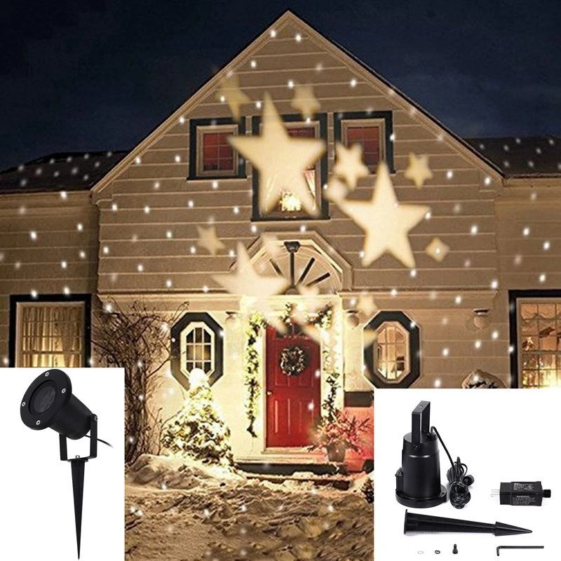

Jiguoor 4W LED Waterproof Star Light Landscape laser Projector Lamp christmas decorations for home 110-240V