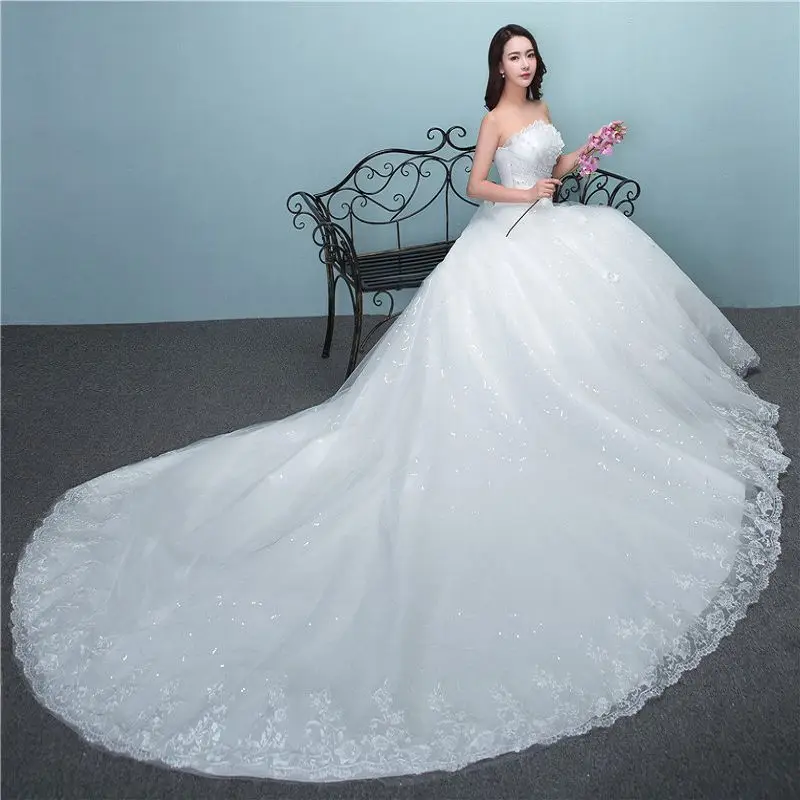 Luxury Strapless Slim-Line Gelinlik Brush Sweep Train Elegant Empire Lace Up Back Classic Simple Wedding Dress Custom Made
Luxury Strapless Slim-Line Gelinlik Brush Sweep Train Elegant Empire Lace Up Back Classic Simple Wedding Dress Custom Made