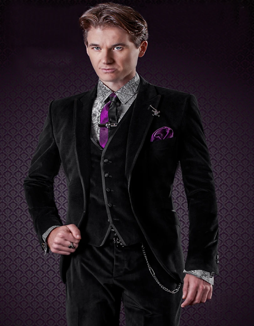 Latest Coat Pant Designs Italian Black Velvet Men Suit Slim Fit 3 Piece Tuxedo Custom Suits Groom Prom Blazer Terno Masuclino X2
Latest Coat Pant Designs Italian Black Velvet Men Suit Slim Fit 3 Piece Tuxedo Custom Suits Groom Prom Blazer Terno Masuclino X2