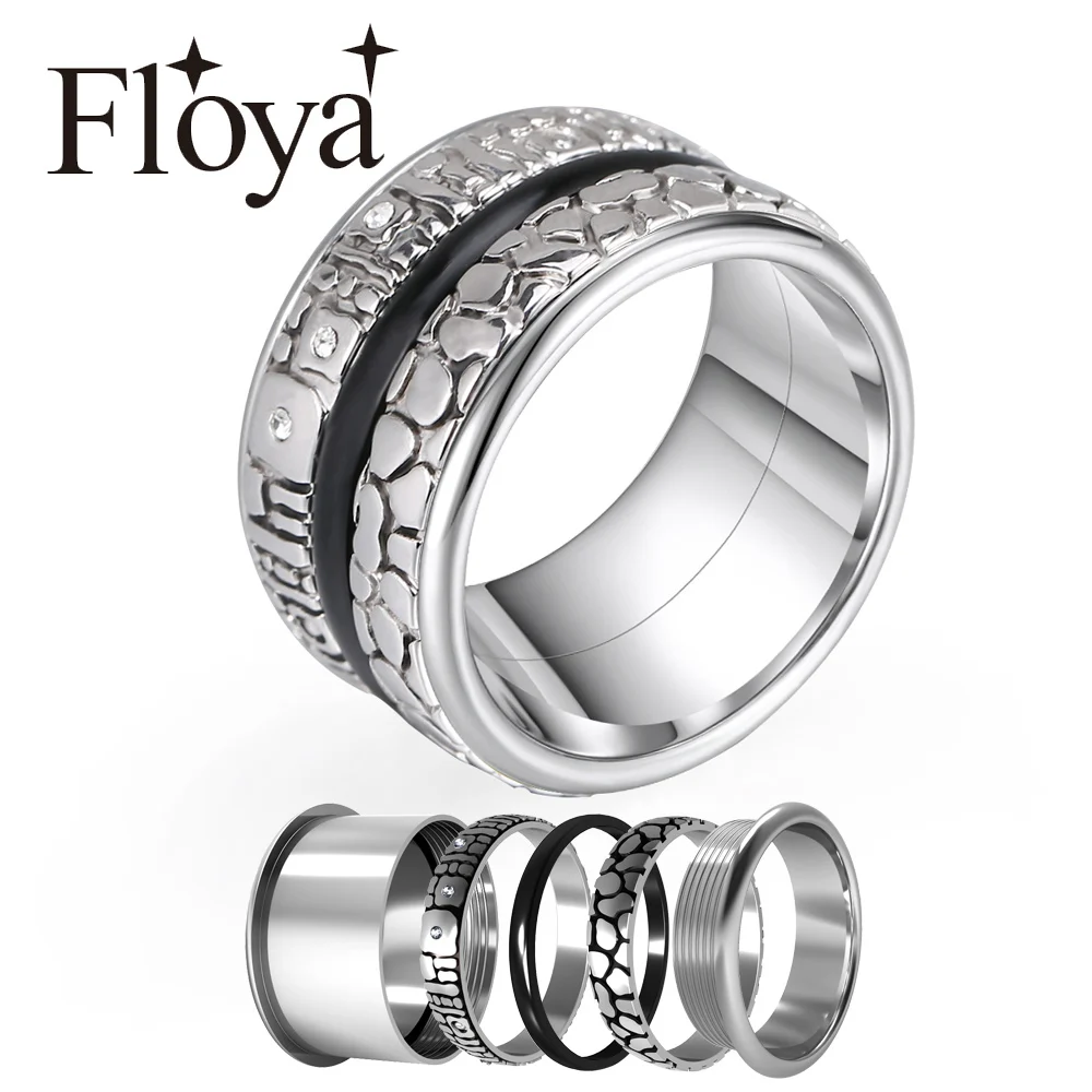 Floya Accessories Rings Band Women Fashion Dainty 361 Stainless Steel Ring Vintage Combination Layers Ring
Floya Accessories Rings Band Women Fashion Dainty 361 Stainless Steel Ring Vintage Combination Layers Ring
