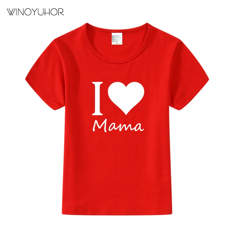 Детская забавная Одежда I Love Mama, дизайнерская футболка в подарок на день рождения, летняя футболка с круглым вырезом для мальчиков и девочек
Детская забавная Одежда I Love Mama, дизайнерская футболка в подарок на день рождения, летняя футболка с круглым вырезом для мальчиков и девочек