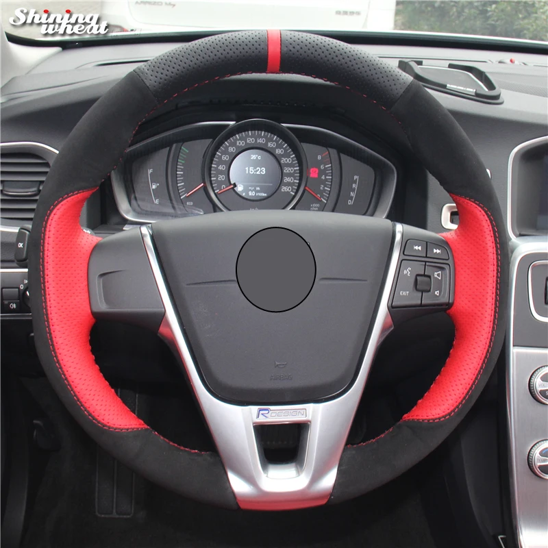 Hand Sew Black Red Genuine Leather Car Steering Wheel Cover for Volvo S60 V40 V60 V70 2014 XC60
Hand Sew Black Red Genuine Leather Car Steering Wheel Cover for Volvo S60 V40 V60 V70 2014 XC60