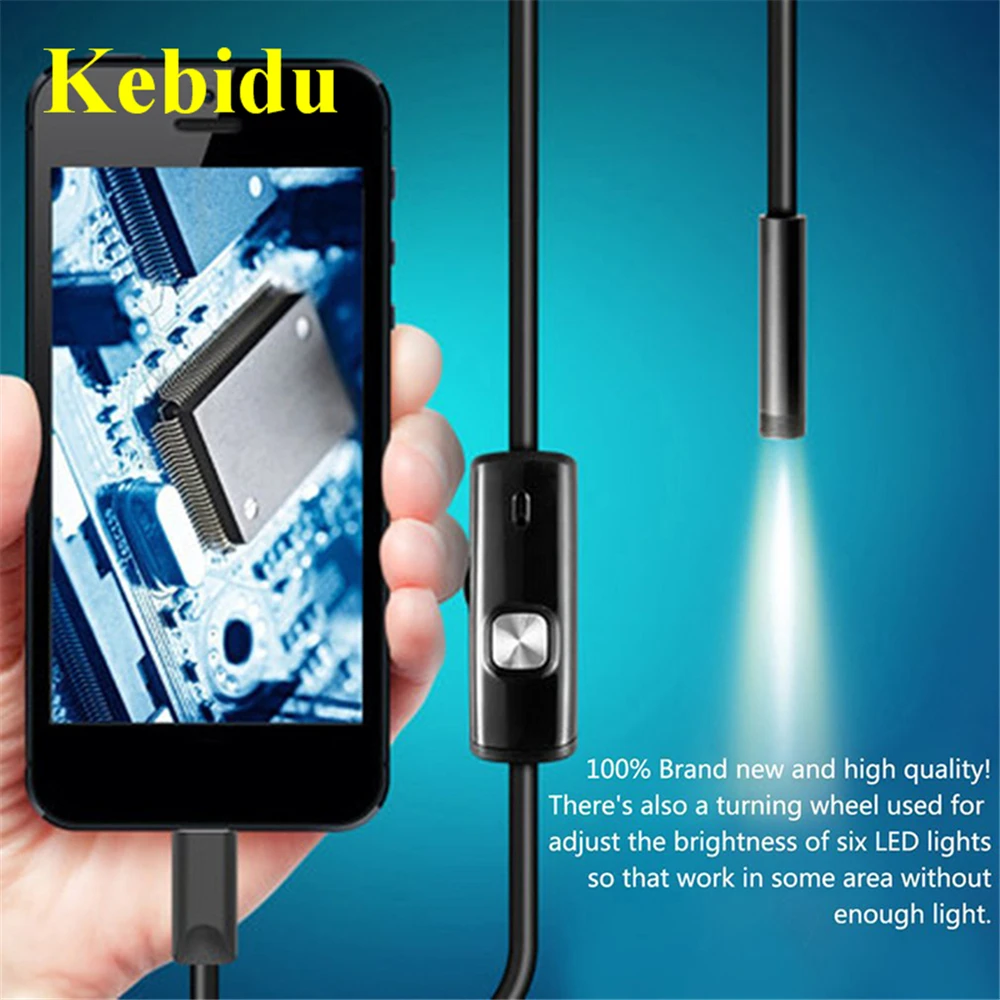 Kebidu USB Phone Endoscope 720P HD Endoscope Waterproof 6 LED 1m 7mm Borescope Snake Inspection Tube Video Camera Newest
Kebidu USB Phone Endoscope 720P HD Endoscope Waterproof 6 LED 1m 7mm Borescope Snake Inspection Tube Video Camera Newest
