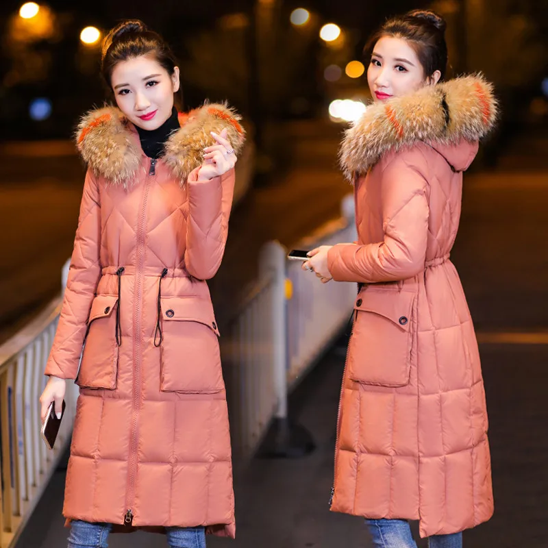 Winter Women Down Cotton Jacket 2018 New Mid-Long Slim Female Outerwear Hooded Fur Collar Large Size Warm Ladies Parkas Cw243
Winter Women Down Cotton Jacket 2018 New Mid-Long Slim Female Outerwear Hooded Fur Collar Large Size Warm Ladies Parkas Cw243