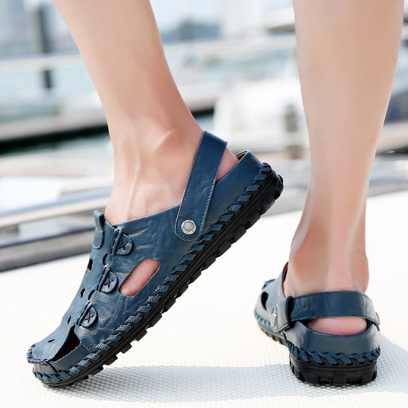 2021 New high quality men casual shoes genuine leather summer shoes men sandals slip on beach men slippers flip flops
2021 New high quality men casual shoes genuine leather summer shoes men sandals slip on beach men slippers flip flops