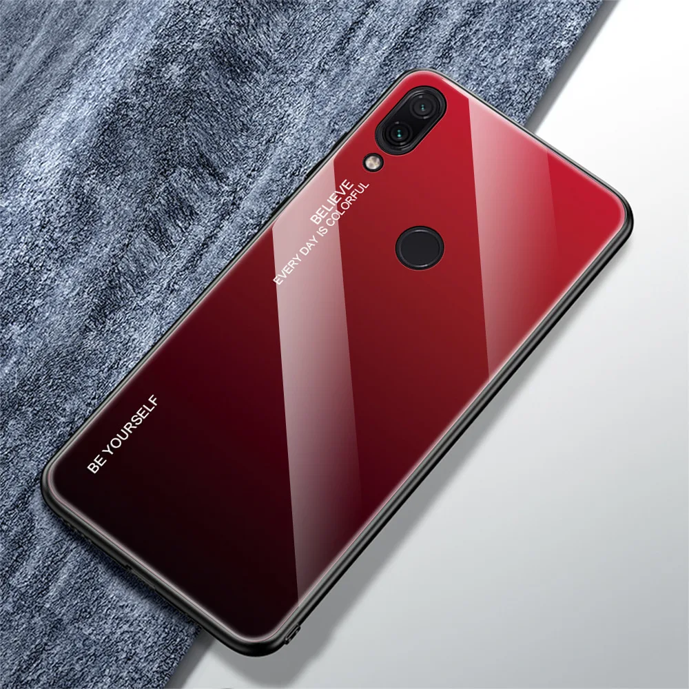 Чехол для Xiaomi Redmi Note 7 роскошный Ударопрочный силиконовый чехол pro из закаленного