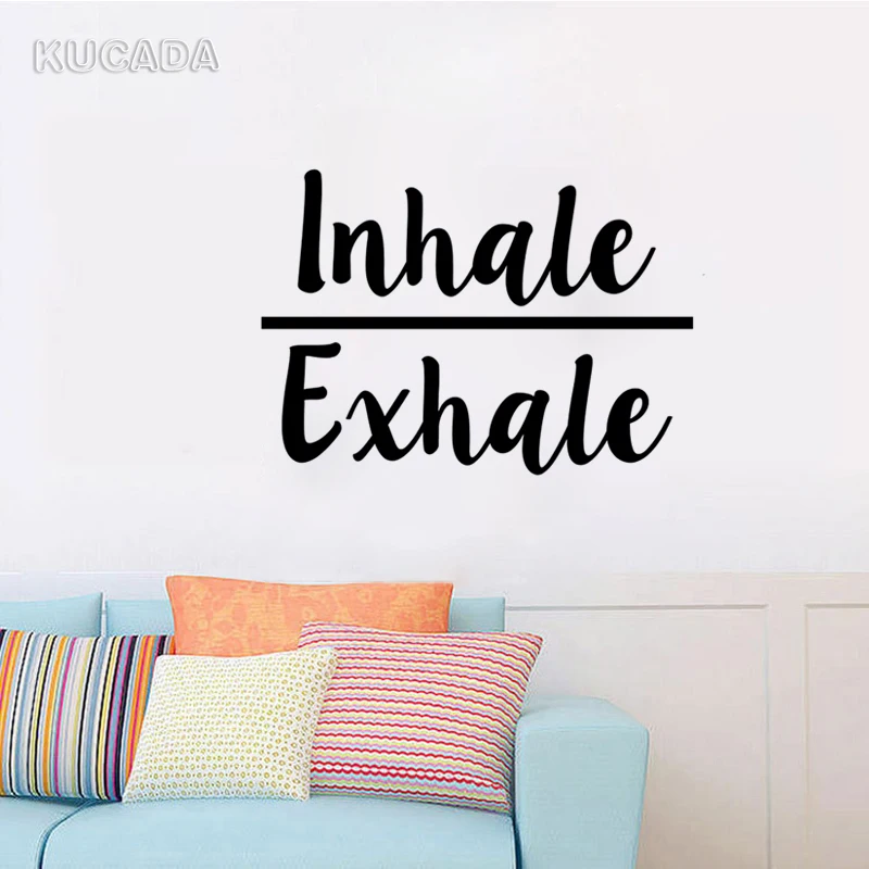Inhale Exhale Text Quote Vinyl Decor Wall Sticker Yoga School Home Decor Decal Living room Bedroom Poster JG3991
Inhale Exhale Text Quote Vinyl Decor Wall Sticker Yoga School Home Decor Decal Living room Bedroom Poster JG3991