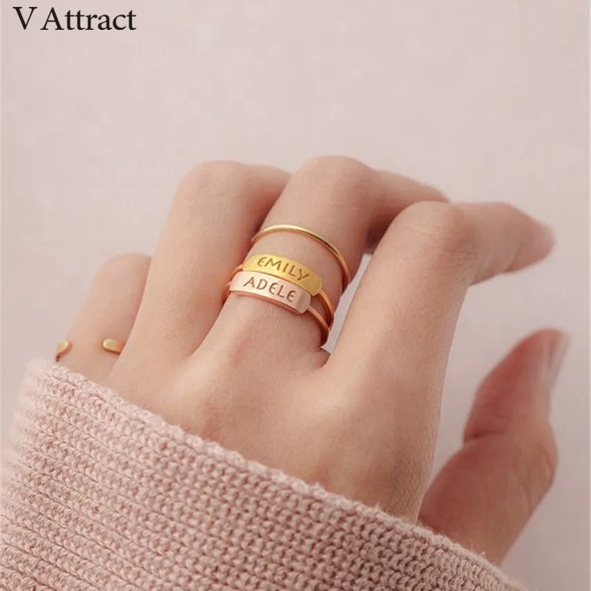 Stacking Bar Ring Women Men Wedding Jewelry Custom Name Rings Personalized Color Engraved Anillos Mujer Christmast Gift
Stacking Bar Ring Women Men Wedding Jewelry Custom Name Rings Personalized Color Engraved Anillos Mujer Christmast Gift
