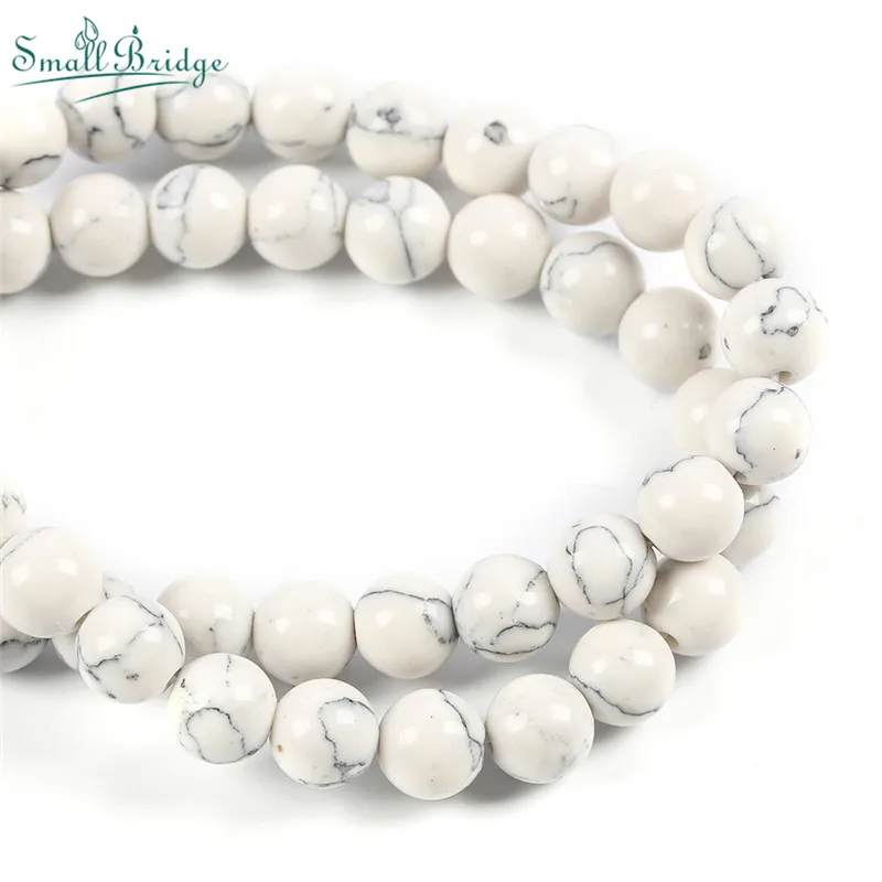 6 8 10mm Natural White Turquoises Beads For DIY Bracelet Necklace Jewelry Making Charm Howlite White Stone Wholesale
6 8 10mm Natural White Turquoises Beads For DIY Bracelet Necklace Jewelry Making Charm Howlite White Stone Wholesale