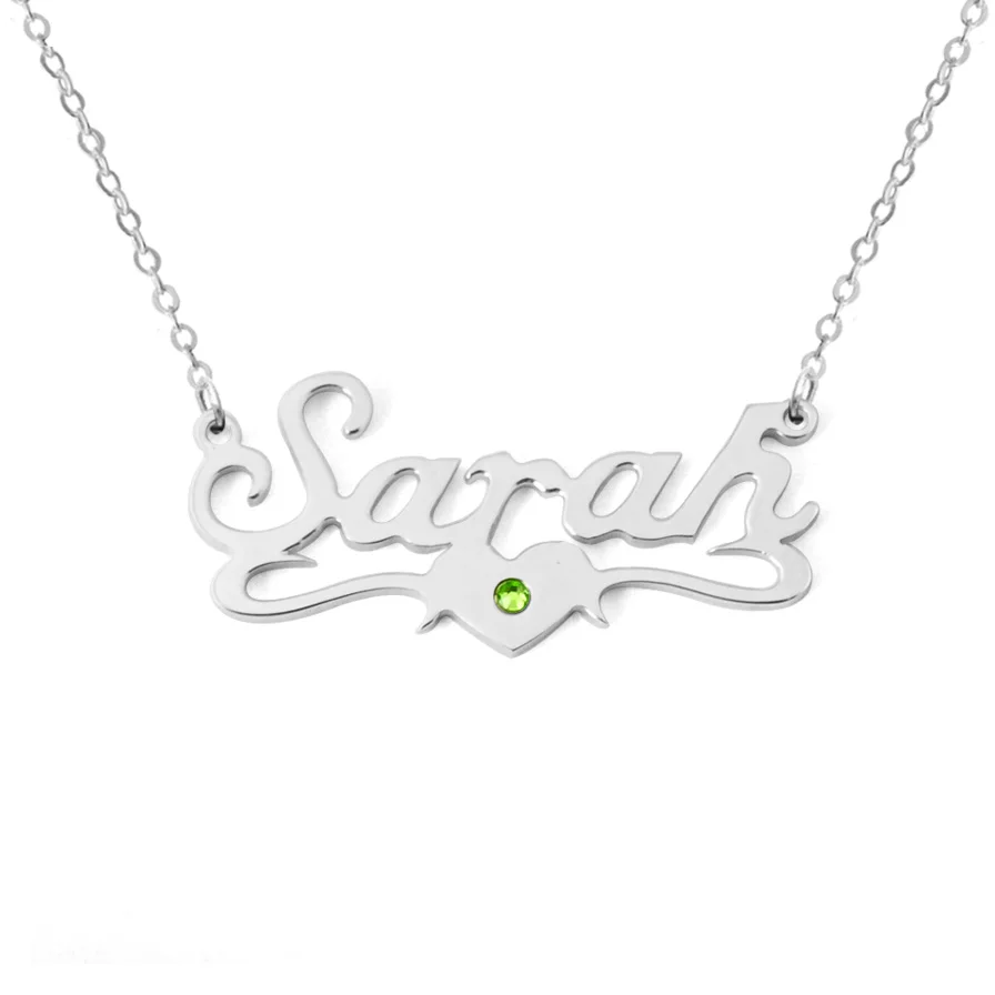 Personalized Name necklace,Custom Birthstone Name Pendant,Birthstone Charm,Name Heart jewelry
Personalized Name necklace,Custom Birthstone Name Pendant,Birthstone Charm,Name Heart jewelry