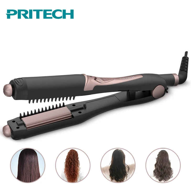 

PRITECH 4 in1Professional Ceramic Electric Hair Straightener Portable Fluffy Corn Curling Iron Hair Curler Styling Heating Comb