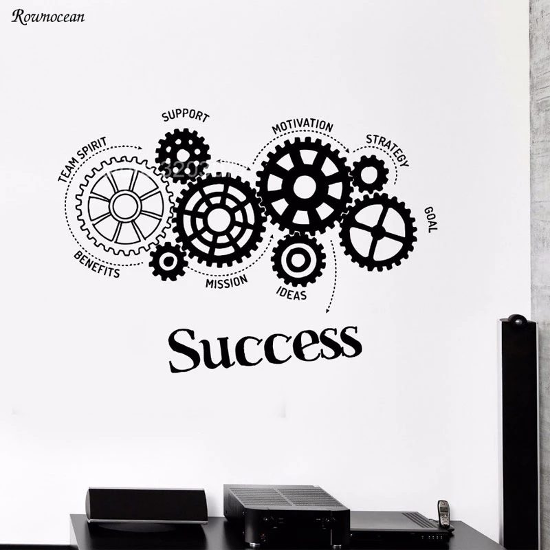 Motivation Words Vinyl Wall Decal Teamwork Success Gears Office Art Decor Sticker Mural Removable Wall Stickers Living Room H550
Motivation Words Vinyl Wall Decal Teamwork Success Gears Office Art Decor Sticker Mural Removable Wall Stickers Living Room H550