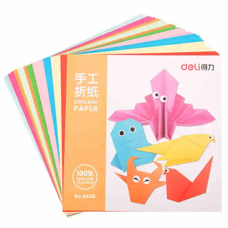 Deli Origami Paper Colorful Pupils Hand-made Origami Paper 15*15cm Kids DIY Origami Paper Kawaii Animals Decoration Art Supplies
Deli Origami Paper Colorful Pupils Hand-made Origami Paper 15*15cm Kids DIY Origami Paper Kawaii Animals Decoration Art Supplies