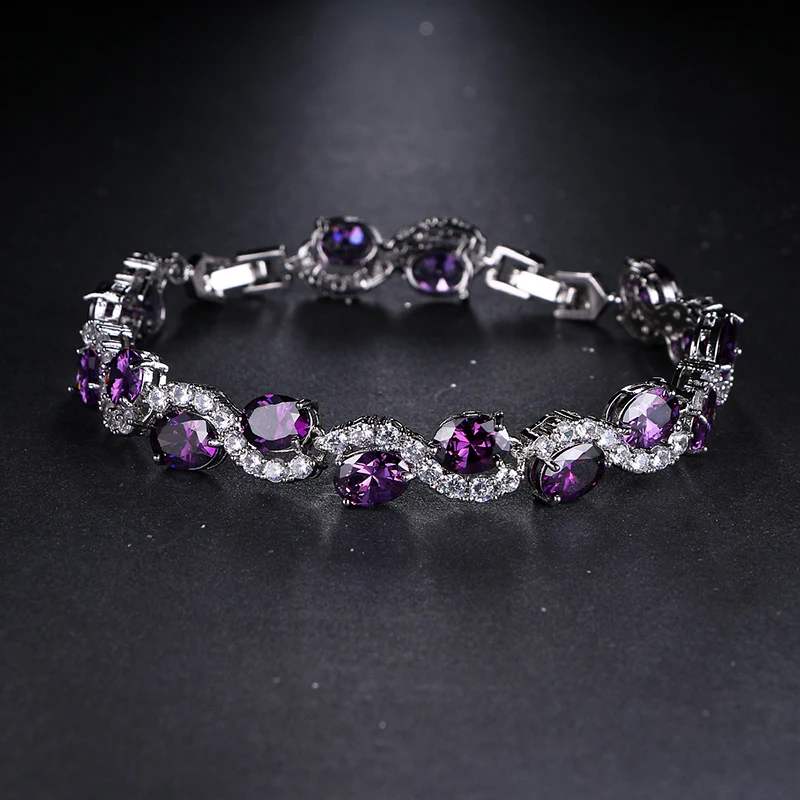 Emmaya New Fashion Purple Zircon Bangle Bracelets Fashion New Design Wedding Jewelry for Women
Emmaya New Fashion Purple Zircon Bangle Bracelets Fashion New Design Wedding Jewelry for Women