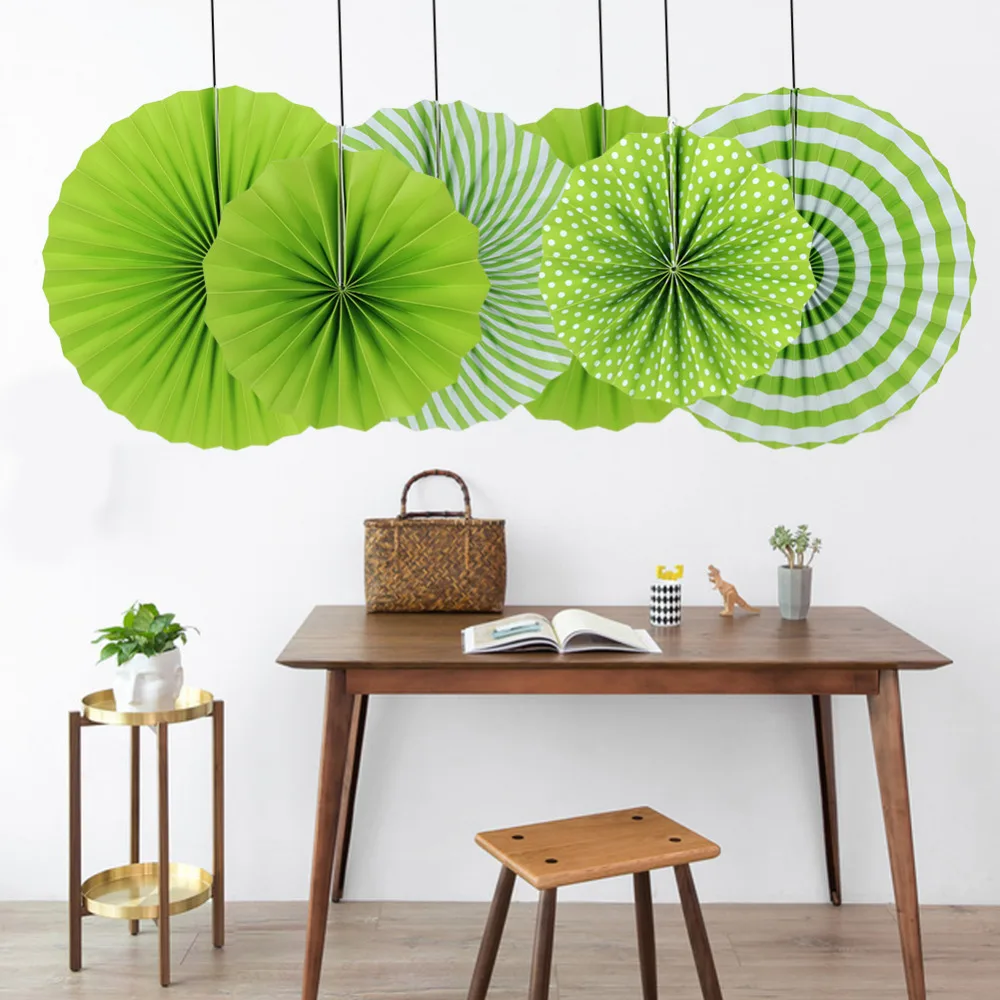 6pcs/set Green Paper Fans Decoration Paper Rosettes Pinwheels Garland Party Crafts for Wedding Birthday Shower Home Decor
6pcs/set Green Paper Fans Decoration Paper Rosettes Pinwheels Garland Party Crafts for Wedding Birthday Shower Home Decor