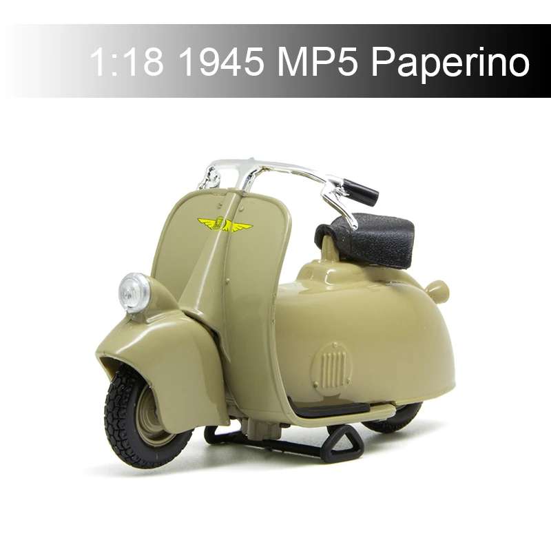 Модель мотоцикла Maisto VESPA Piaggio 1945 MP5 Paperino 1:18, модель велосипеда под давлением, детская игрушка для подарочной коллекции
Модель мотоцикла Maisto VESPA Piaggio 1945 MP5 Paperino 1:18, модель велосипеда под давлением, детская игрушка для подарочной коллекции