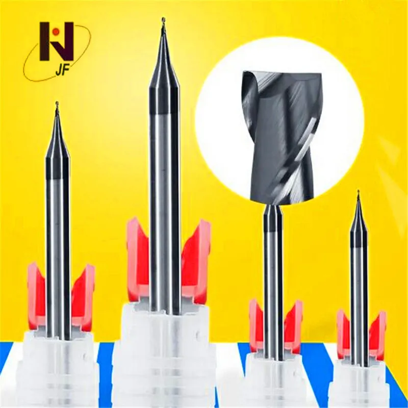Hot sale 10 pcs/Lot R0.45mm R0.45*1.8*D4*50*2F Carbide micro Ball nose end mills HRC50 TiAlN
Hot sale 10 pcs/Lot R0.45mm R0.45*1.8*D4*50*2F Carbide micro Ball nose end mills HRC50 TiAlN