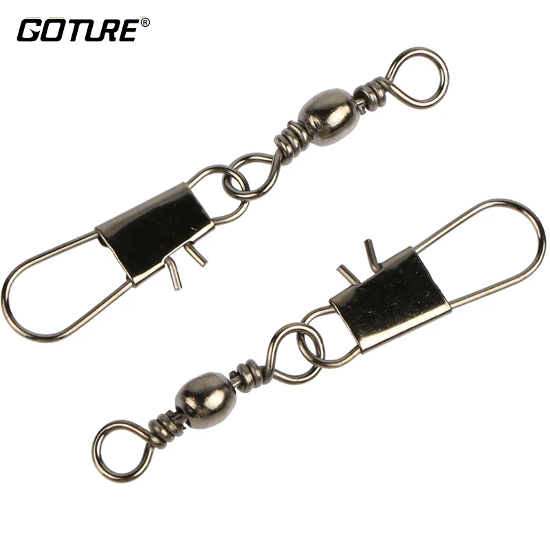 Goture 200pcs/lot Fishing Swivel Fishhooks High Carbon Steel Barrel Swivel With Interlock Snap Fishing Hook All for Fishing
Goture 200pcs/lot Fishing Swivel Fishhooks High Carbon Steel Barrel Swivel With Interlock Snap Fishing Hook All for Fishing