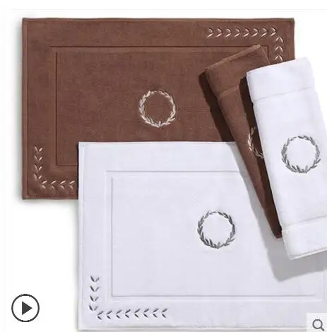 100% cotton white/brown thicken embroidered bath mat household non-slip door mat bathroom pad mat
100% cotton white/brown thicken embroidered bath mat household non-slip door mat bathroom pad mat
