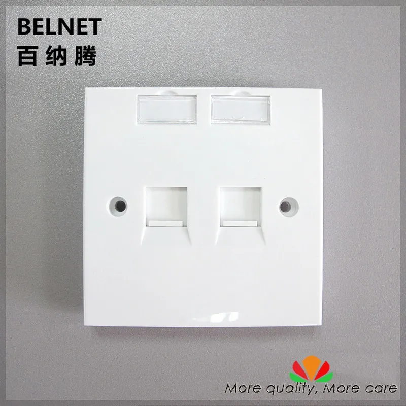 New 86 dual-port panel with identity window 2 jacks telephone PC network socket panel Compatible with variety of modules AMP 
New 86 dual-port panel with identity window 2 jacks telephone PC network socket panel Compatible with variety of modules AMP
